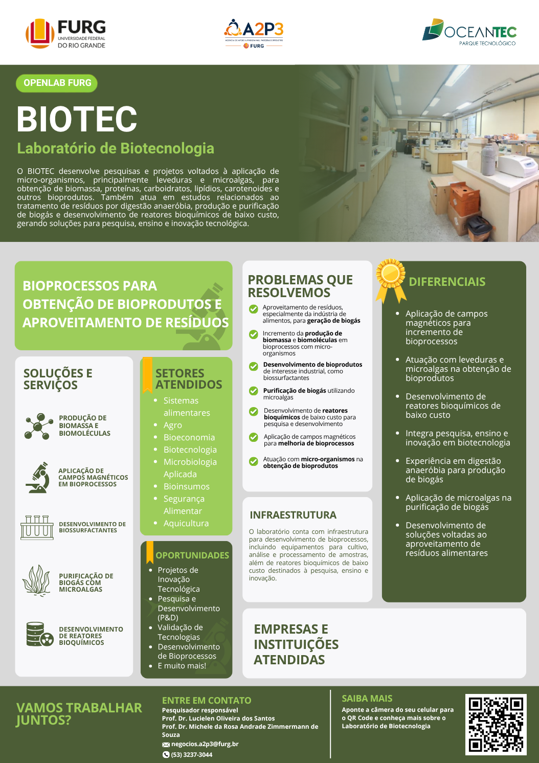 Card institucional do OpenLab BIOTEC