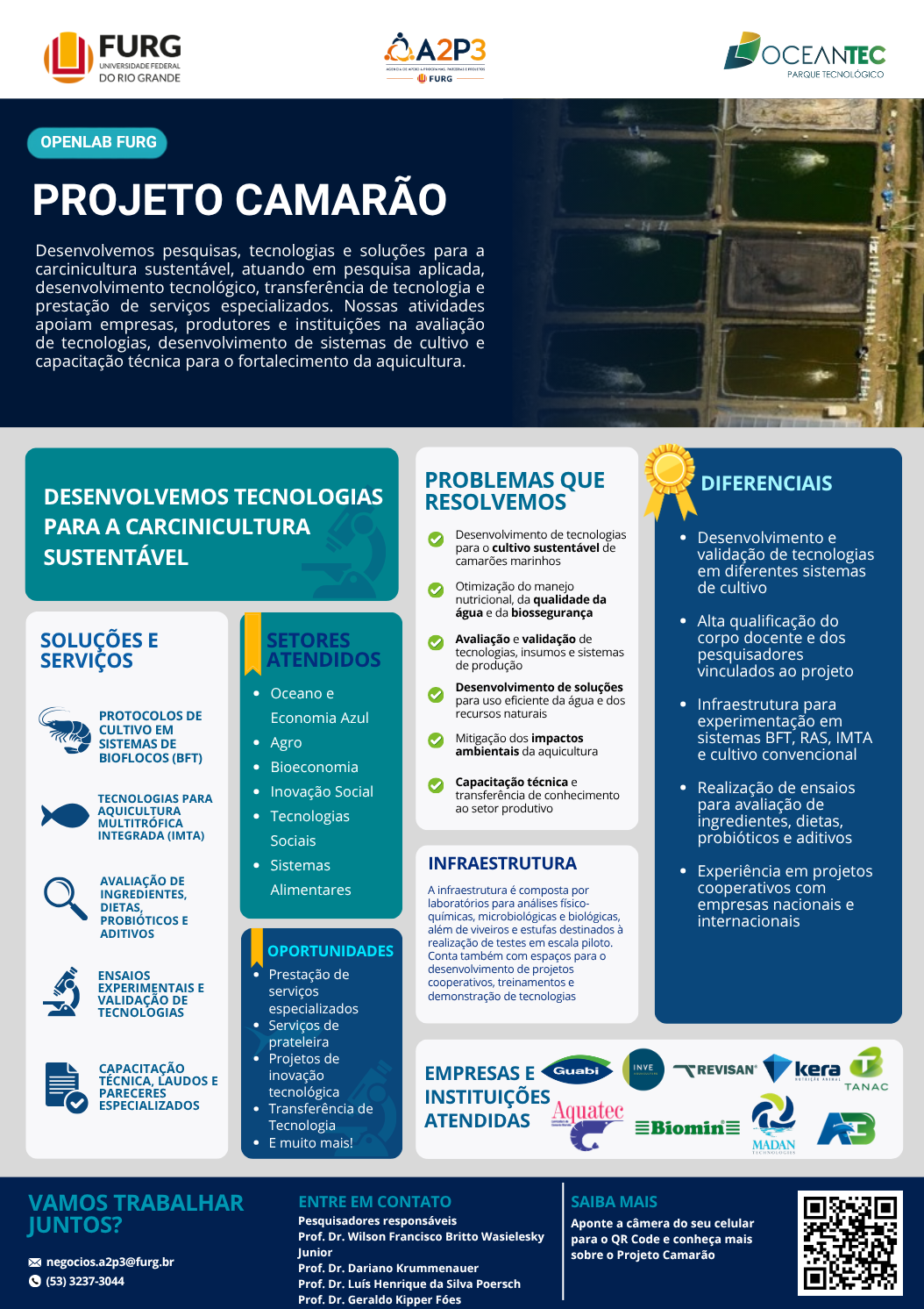 Card institucional do Projeto Camarão